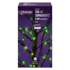 Party Delights Outdoor Decorations<120 Led Green Supabright Lights