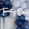 21 White Balloon Arch Sign<Party Delights