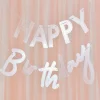 Acrylic Happy Bday Banner - 3M<Party Delights Clearance