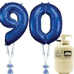 Age 90 Blue Foil Kit With Helium, Ribbon And Weights<Party Delights Discount