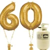 Age 60 Gold Foil Kit With Helium, Ribbon And Weights<Party Delights Discount
