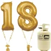 Age 18 Gold Foil Kit With Helium, Ribbon And Weights<Party Delights Online