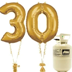 Age 30 Gold Foil Kit With Helium, Ribbon And Weights<Party Delights Sale