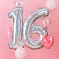 Age 16 Iridescent Balloon Kit (Foil Balloons)<Party Delights Online