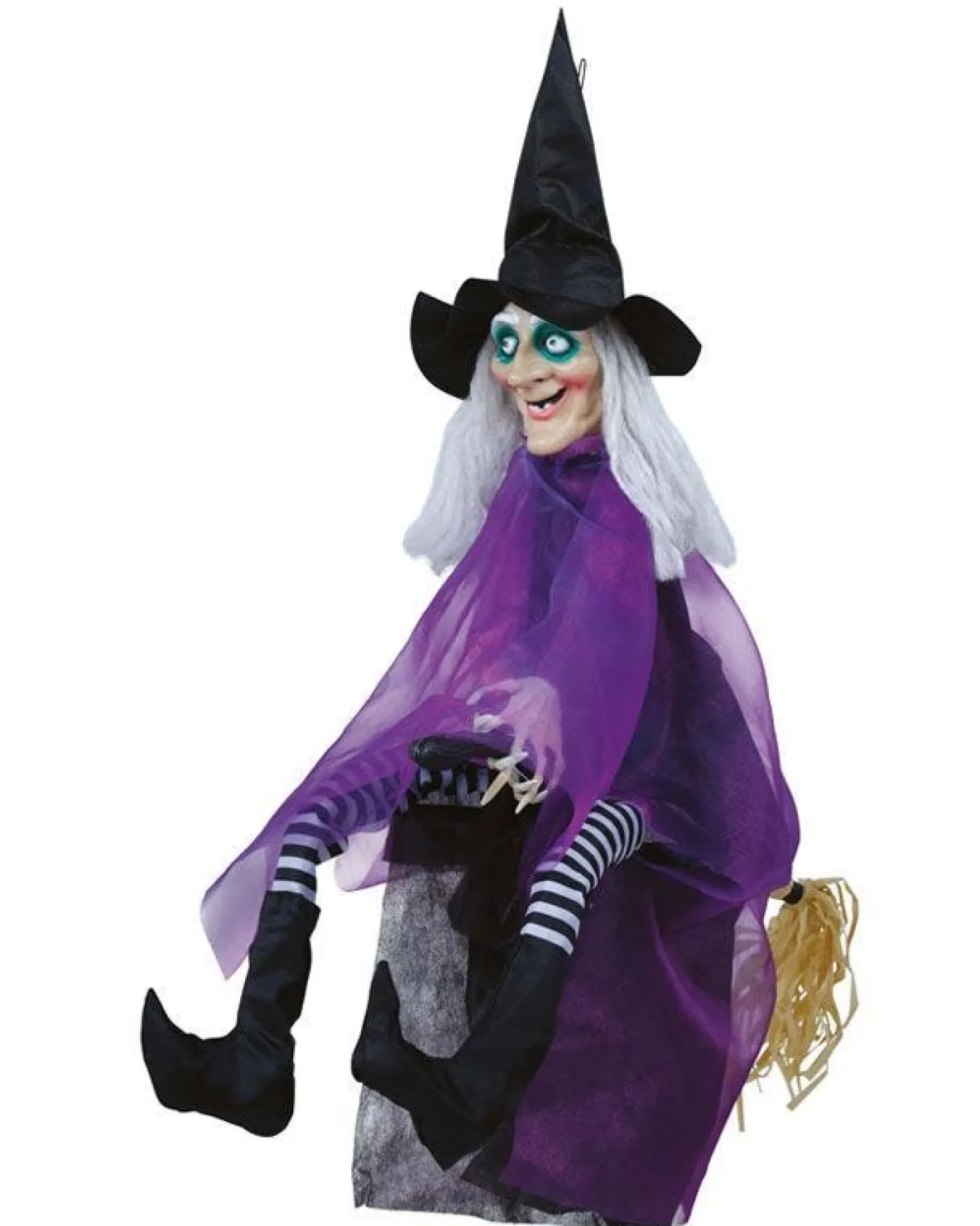 Party Delights Props<Animated Witch On A Broom - 90Cm