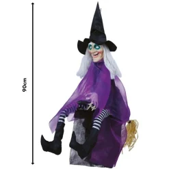 Party Delights Props<Animated Witch On A Broom - 90Cm