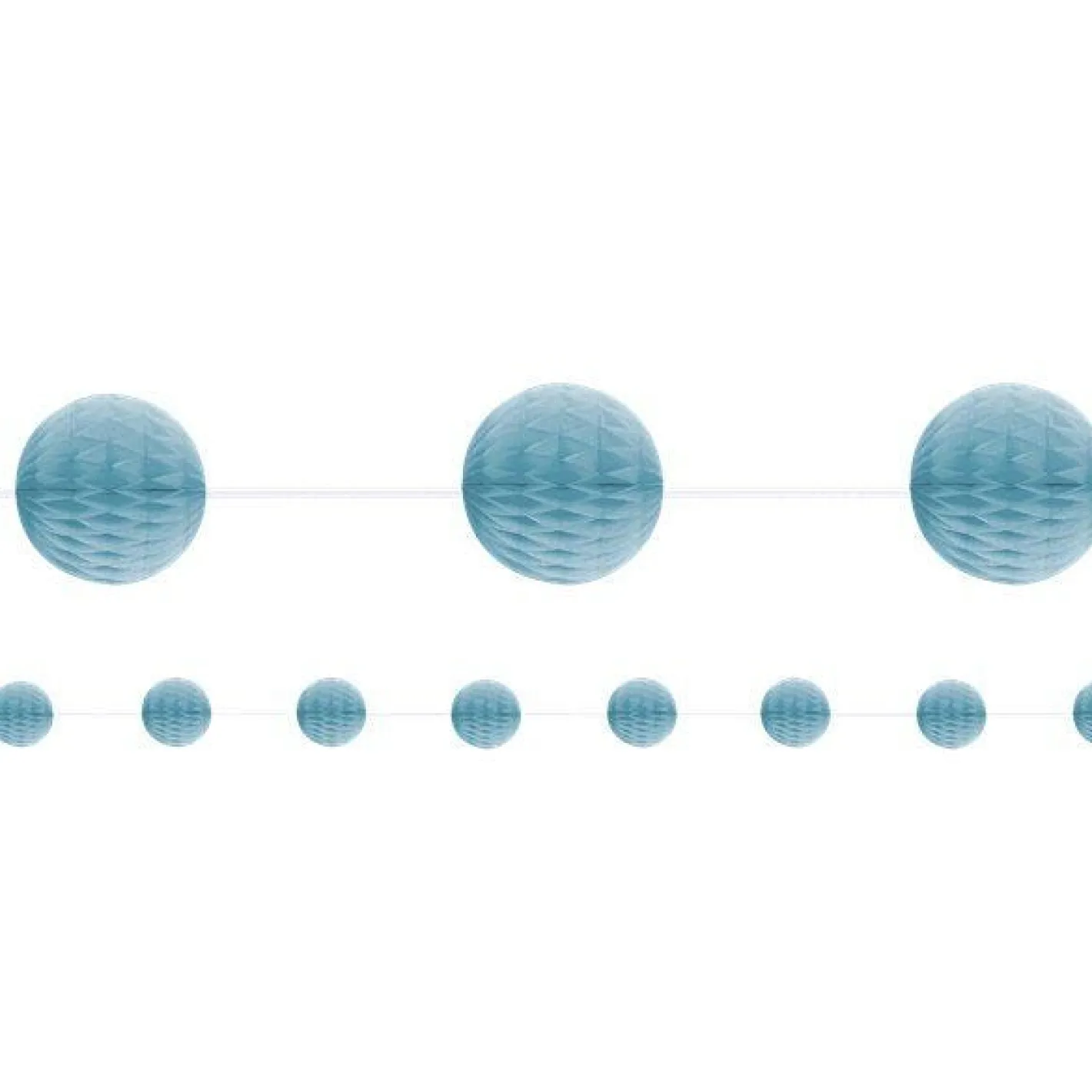 Baby Blue Honeycomb Garland Decoration - 2.1M<Party Delights Outlet