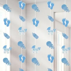 Baby Boy String Decoration (6Pk)<Party Delights Hot