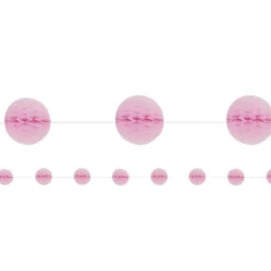 Baby Pink Honeycomb Garland Decoration - 2.1M<Party Delights Sale