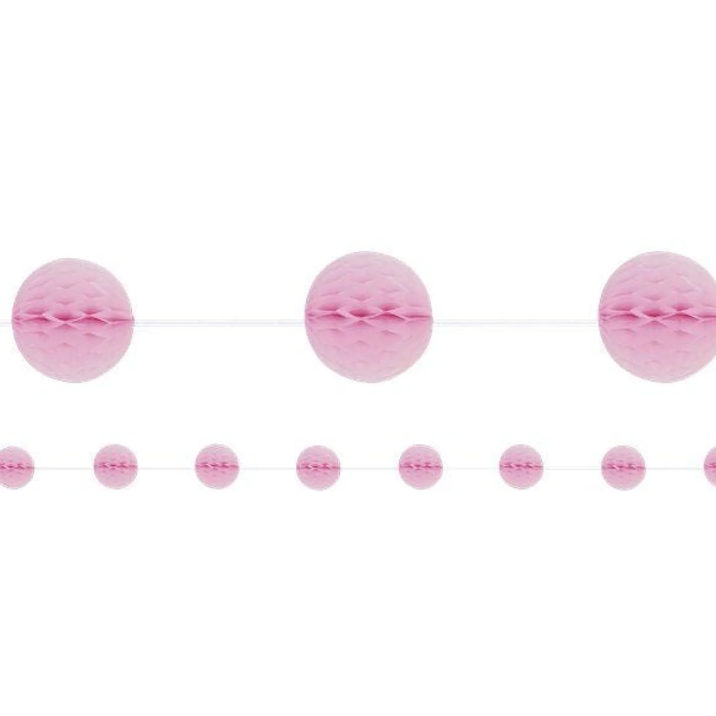 Baby Pink Honeycomb Garland Decoration - 2.1M<Party Delights Sale