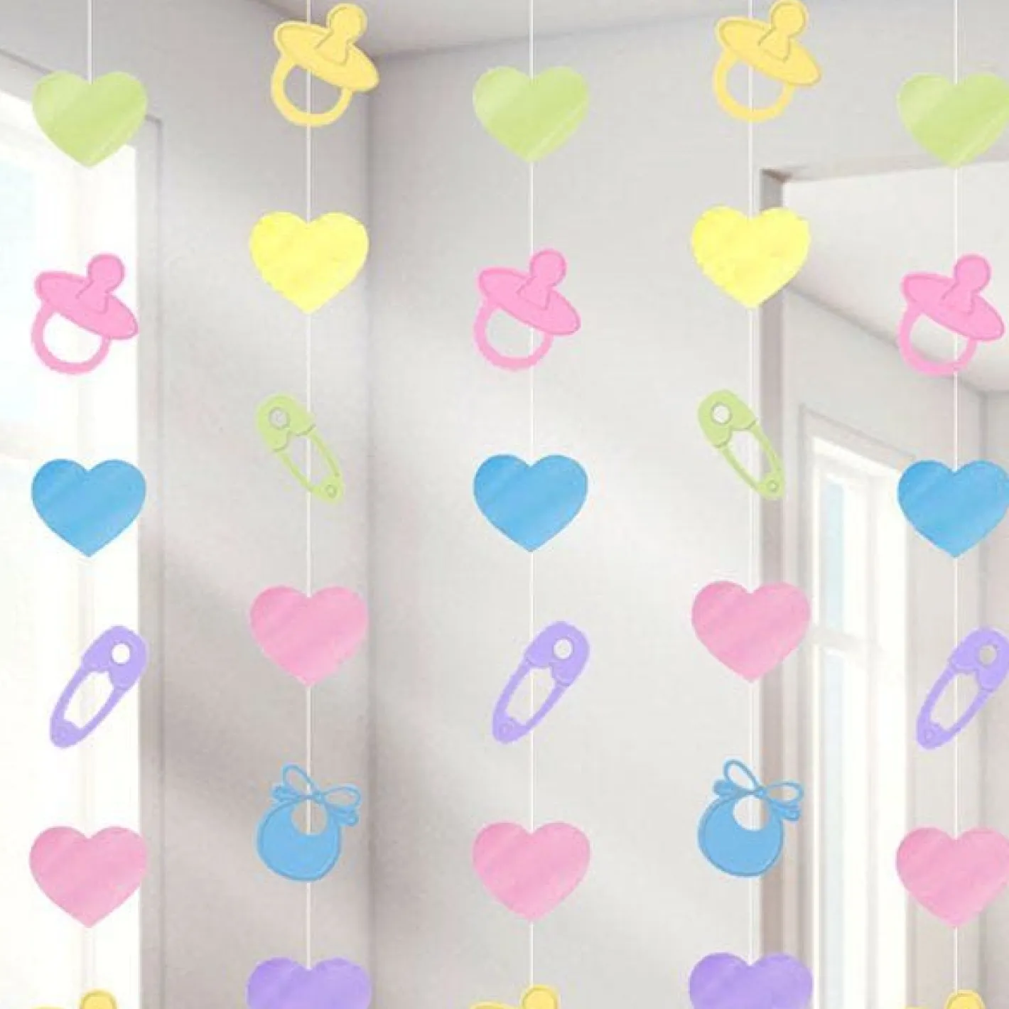 Baby Shower String Decoration (6Pk)<Party Delights Hot