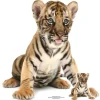 Bengal Tiger Cub Cardboard Cutout - 73Cm X 73Cm<Party Delights Discount