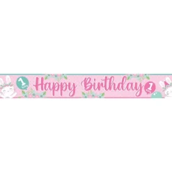 Birthday Bunny Paper Banners - 1M (3Pk)<Party Delights