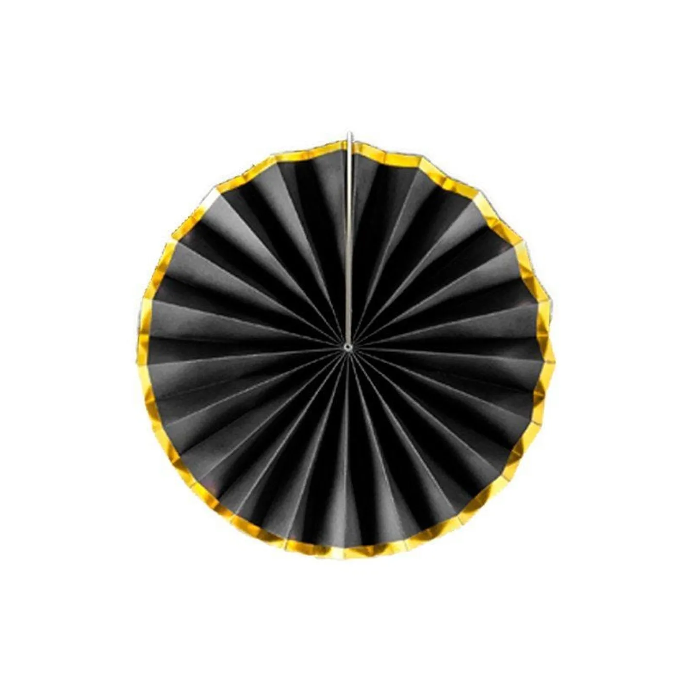 Black & Gold Paper Fans (3Pk)<Party Delights Discount