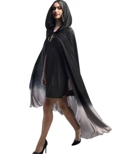 Women's Party Delights Women's<Black & Grey Cape - 170Cm