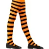 Party Delights Costume Accessories<Black & Orange Tights11-14 Yrs