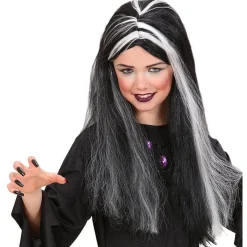 Kids' Party Delights Kids'<Black & White - Glow In The Dark Wig - Child