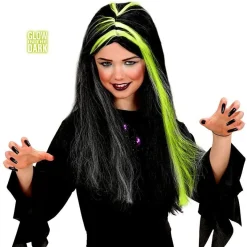 Kids' Party Delights Kids'<Black & White - Glow In The Dark Wig - Child