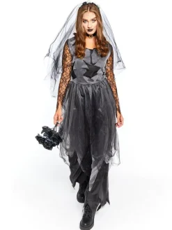 Women's Party Delights Women's<Black Corpse Bride - Adult Costume