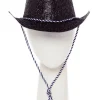 Black Glitter Cowboy Hat<Party Delights Best