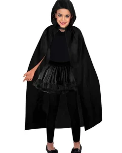 Kids' Party Delights Kids'<Black Hooded Cape - Child