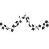 Party Delights Hanging Decorations<Black Leaf Garland - 1.5M