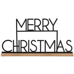 Party Delights Tableware<Black Metal Merry Christmas Sign