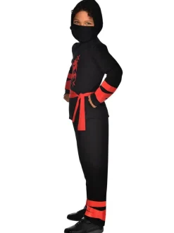 Kids' Party Delights Kids'<Black Ninja Warrior - Child And Teen Costume