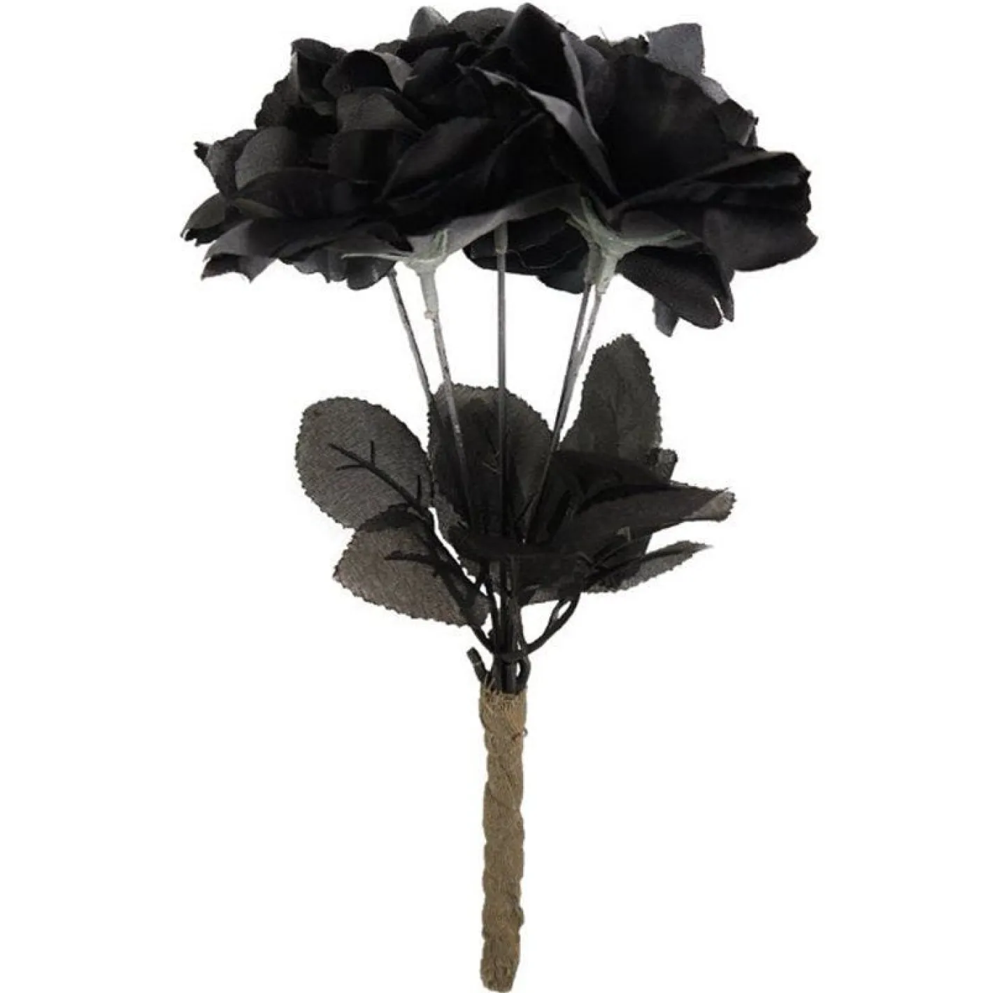 Black Rose Bouquet - 30Cm<Party Delights New
