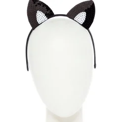 Kids' Party Delights Kids'<Black Sequin Cat Ears Headband