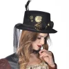 Black Steampunk Top Hat With Goggles<Party Delights Outlet