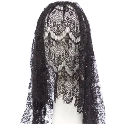 Black Veil Headpiece - 41Cm<Party Delights Clearance