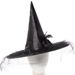 Women's Party Delights Women's<Black Witch Hat With Flower