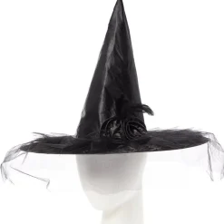 Women's Party Delights Women's<Black Witch Hat With Flower