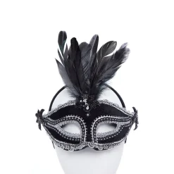 Black/Silver Masquerade Masks For Couples<Party Delights