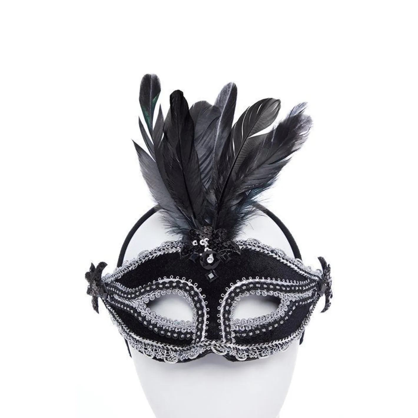 Black/Silver Masquerade Masks For Couples<Party Delights
