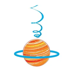 Blast Off Birthday Swirl Decorations (12Pk)<Party Delights