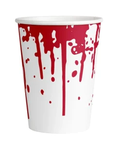 Party Delights Tableware<Bloody Drip Paper Cup - 250Ml (8Pk)