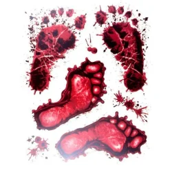 Party Delights Window & Door Decorations<Bloody Foot Window Stickers