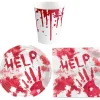 Party Delights Tableware<Bloody Handprint Value Party Kit For 8