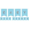 Blue & Silver Customisable Ribbon Banner With Stickers - 1.7M<Party Delights Online