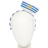 Blue & White Mini Sailor Hat Headband<Party Delights