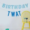 Blue Birthday Twat Paper Banner - 1.5M<Party Delights Online
