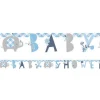 Blue Floral Elephant Baby Shower Banner - 1.6M<Party Delights Best