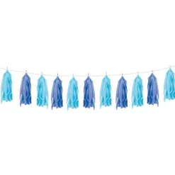 Blue Mix Tassel Garland Decoration - 2.7M<Party Delights Outlet