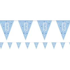 Blue Number 13 Plastic Bunting - 2.75M<Party Delights Sale