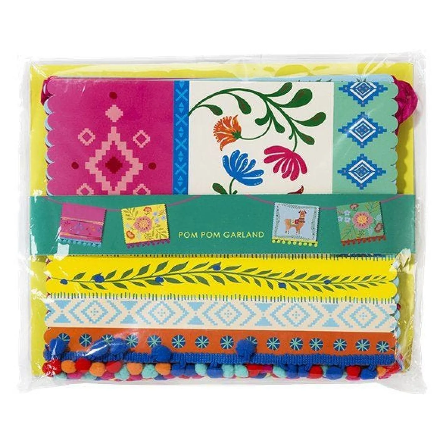 Boho Mix Pom Pom Bunting - 4M<Party Delights