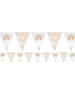 Boho Rainbow Paper Flag Bunting - 3.7M<Party Delights Best