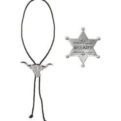 Bootlace Necktie & Badge<Party Delights Discount