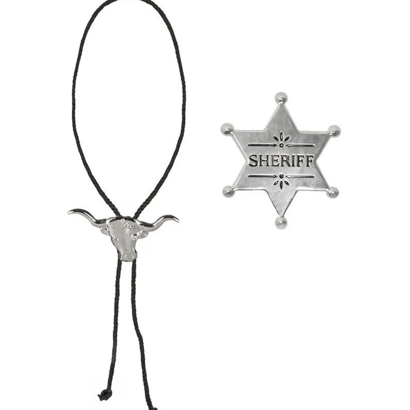 Bootlace Necktie & Badge<Party Delights Discount